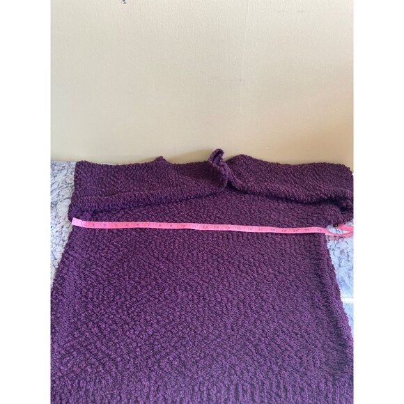 Andre By Unit Womens Sweater Small Burgundy Popcorn Knit Soft Cozy Cabincore - Picture 5 of 8